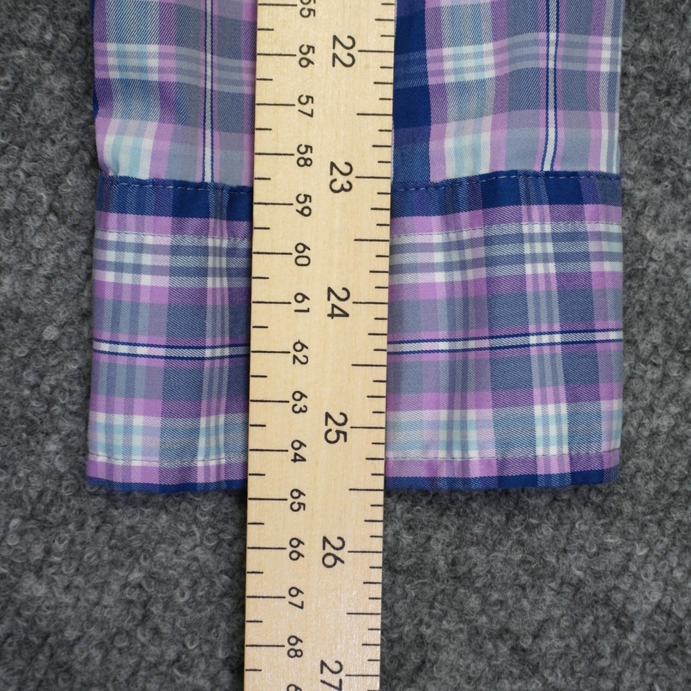 Vineyard Vines OTG Button Down Shirt Mens Large Purple Plaid Performance Brrr - Picture 8 of 11